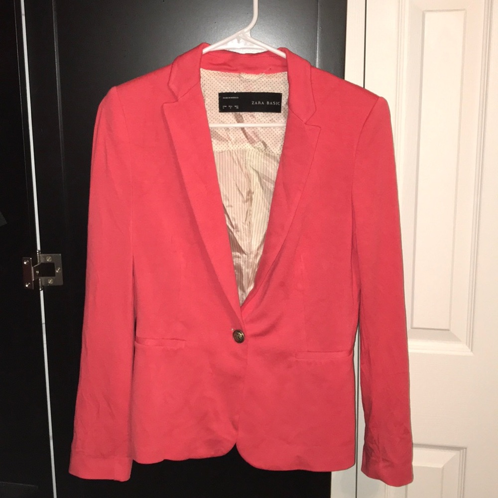 Coral Zara Blazer